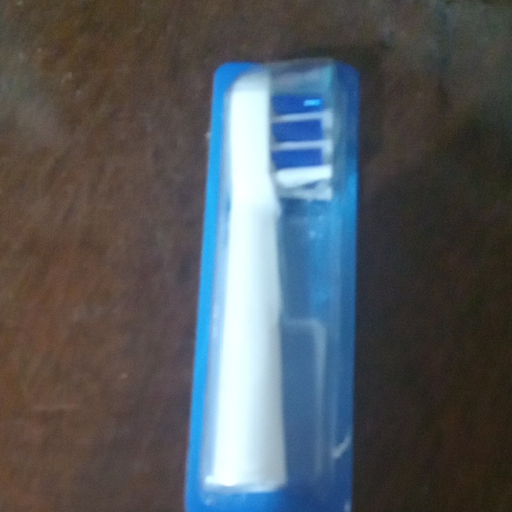 Blue and White Toothbrush Handle